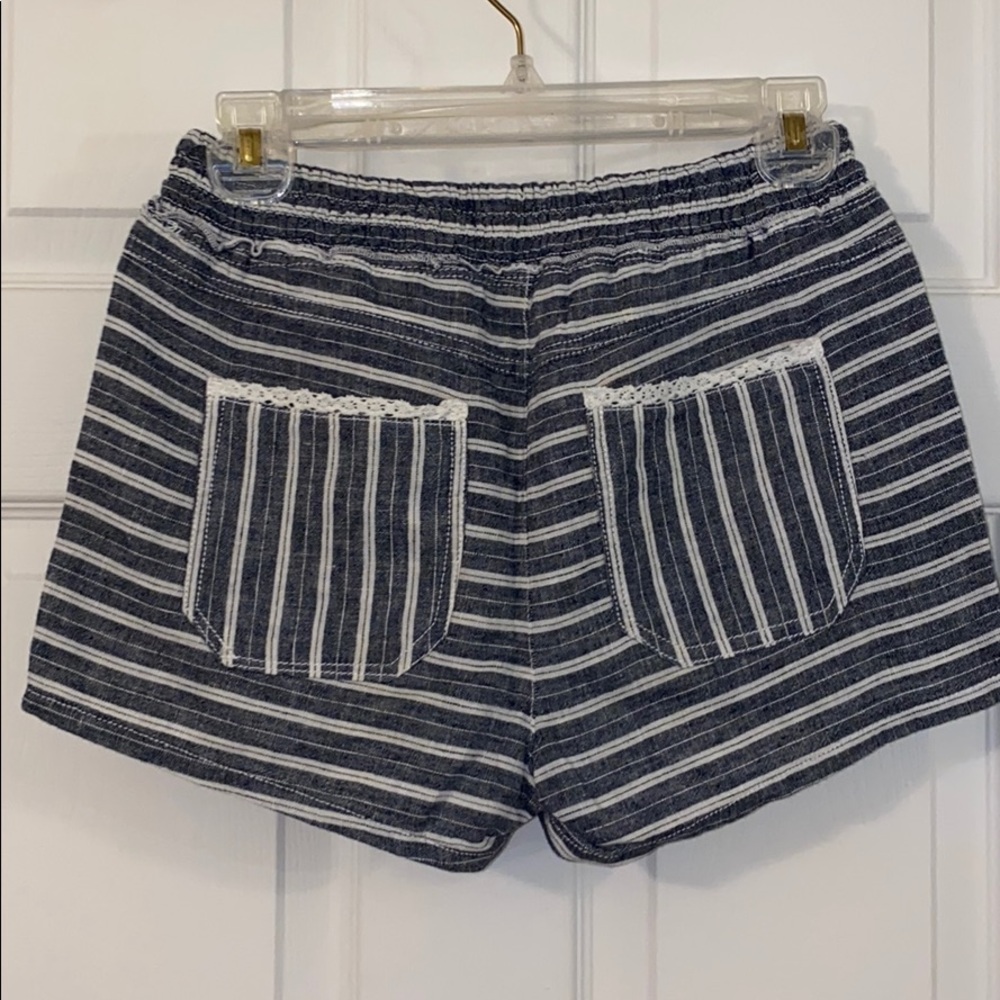Navy & White Drawstring Shorts - Picture 2 of 3